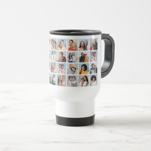 Create Your Own 32 Photo Collage Travel Mug