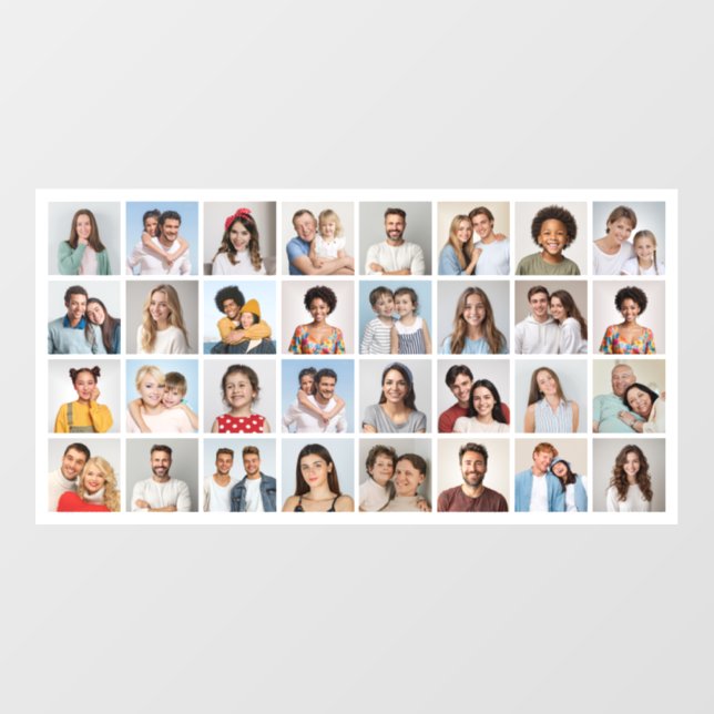 Create Your Own 32 Photo Collage Wall Decal (Front)
