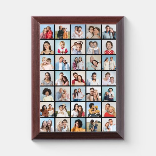 Create Your Own 35 Photo Collage Award Plaque