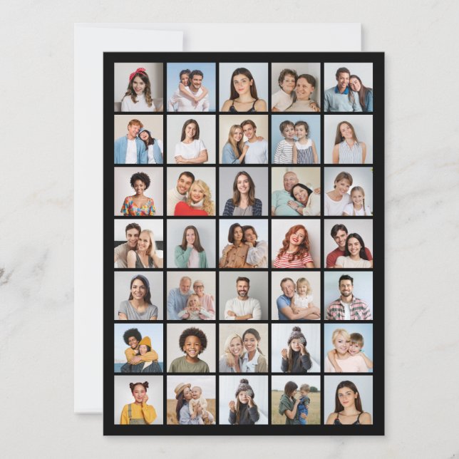 Create Your Own 35 Photo Collage Card (Front)