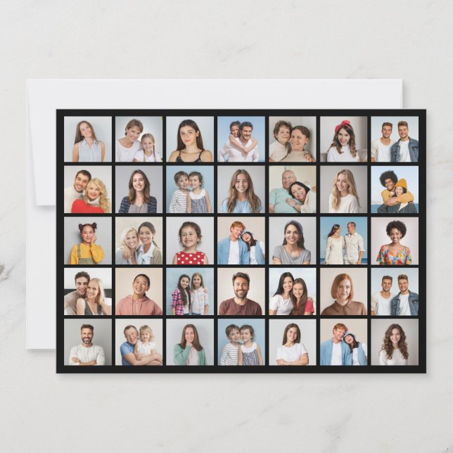 Create Your Own 35 Photo Collage Card (Front)