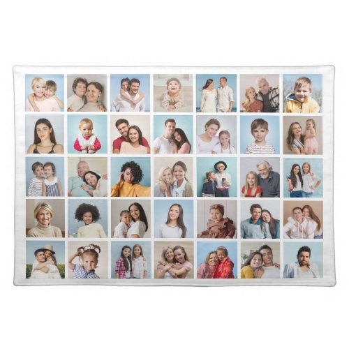 Create Your Own 35 Photo Collage Cloth Placemat