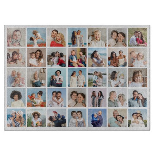 Create Your Own 35 Photo Collage Cutting Board