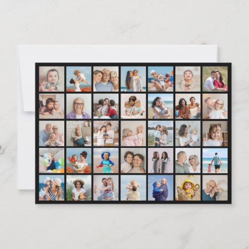 Create Your Own 35 Photo Collage Editable Color  Card