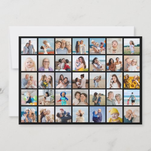 Create Your Own 35 Photo Collage Editable Color Card