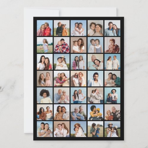 Create Your Own 35 Photo Collage Editable Color  Card