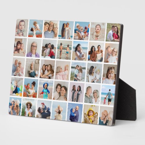 Create Your Own 35 Photo Collage Editable Color Plaque