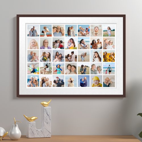 Create Your Own 35 Photo Collage Editable Color Poster