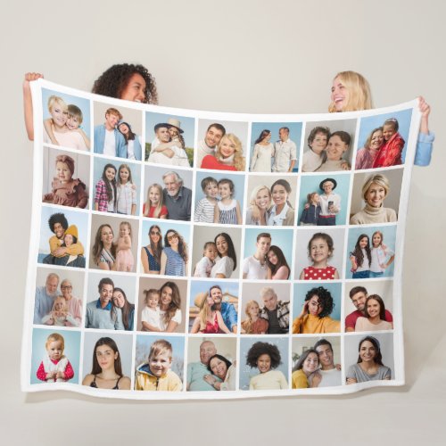Create Your Own 35 Photo Collage  Fleece Blanket