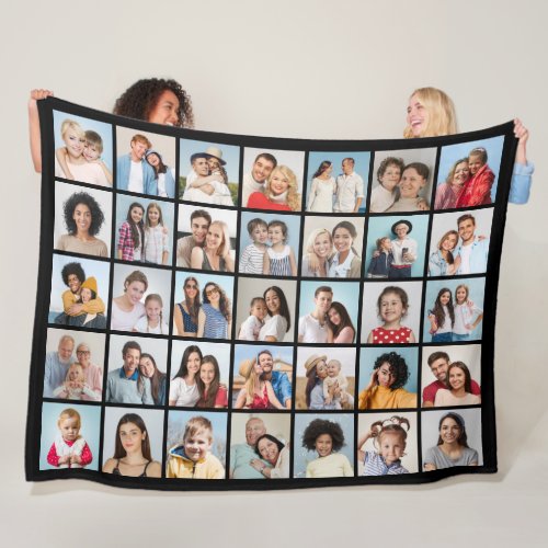 Create Your Own 35 Photo Collage Fleece Blanket