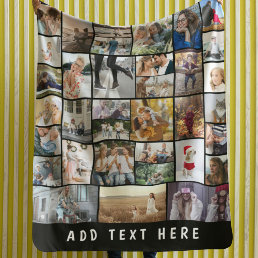 Create Your Own 35 Photo Collage Fleece Blanket