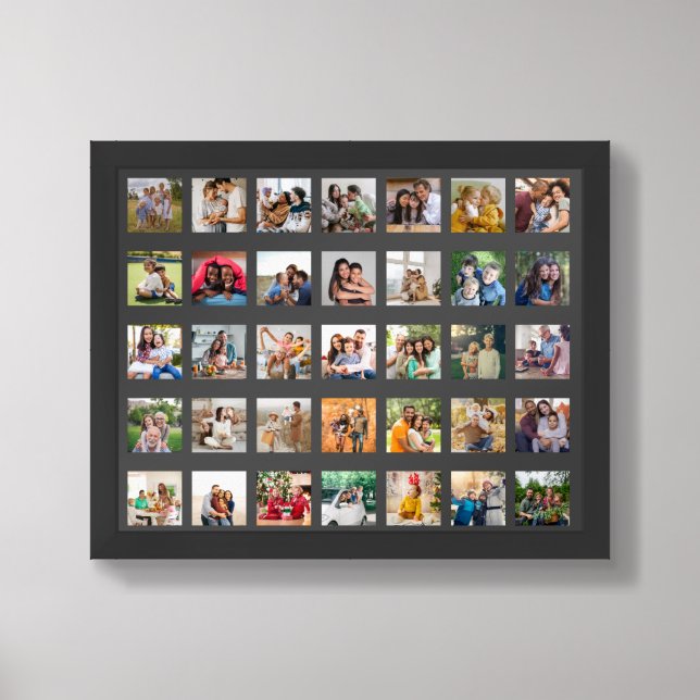 Create Your Own 35 Photo Collage Framed Art (Framed Front)