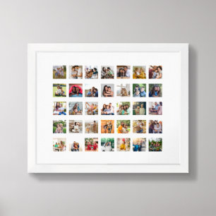 Create Your Own 35 Photo Collage Framed Art