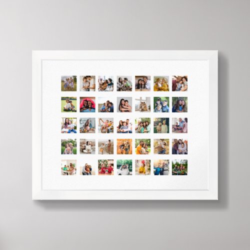 Create Your Own 35 Photo Collage Framed Art