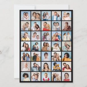 Create Your Own 35 Photo Collage Greeting Card