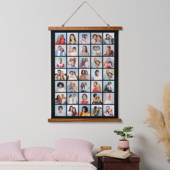 Create Your Own 35 Photo Collage Hanging Tapestry (Bedroom)