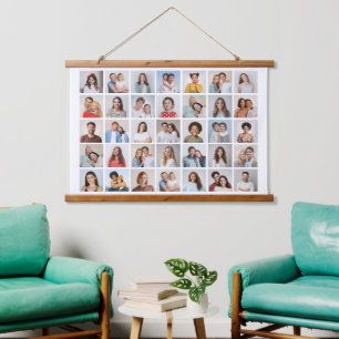 Create Your Own 35 Photo Collage Hanging Tapestry