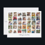 Create Your Own 35 Photo Collage Holiday Card<br><div class="desc">Craft a personalized masterpiece with our "Create Your Own 35 Photos Collage." This unique and customizable gift idea allows you to curate a collage of cherished memories, transforming them into a heartfelt and visually stunning composition. Whether it's for birthdays, anniversaries, or any special occasion, this collage captures the essence of...</div>
