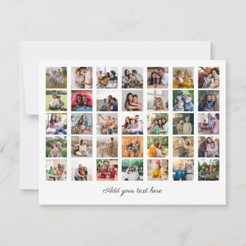 Create Your Own 35 Photo Collage Holiday Card