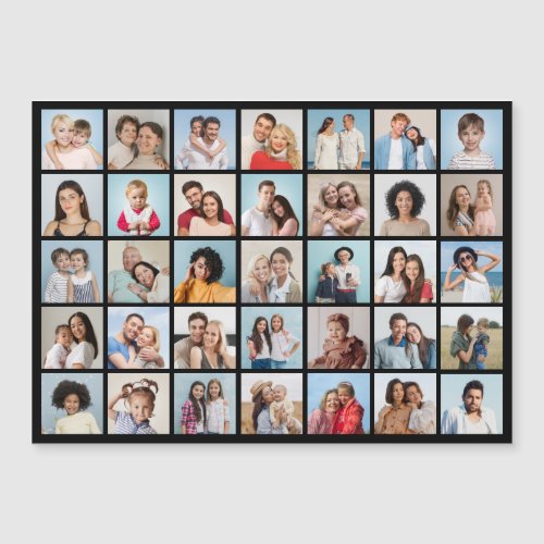 Create Your Own 35 Photo Collage Magnetic Card