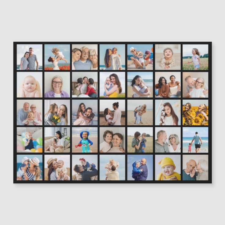 Create Your Own 35 Photo Collage Card Zazzle