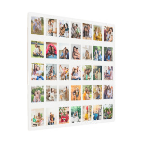 Create Your Own 35 Photo Collage Metal Print