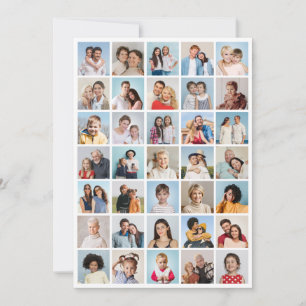 Create Your Own 35 Photo Collage Note Card