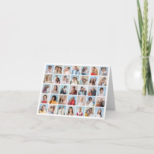 Create Your Own 35 Photo Collage Note Card