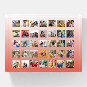 Create Your Own 35 Photo Collage Paperweight