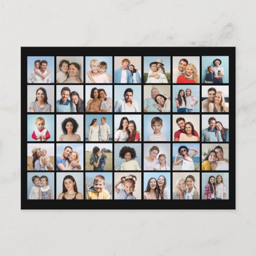 Create Your Own 35 Photo Collage Postcard