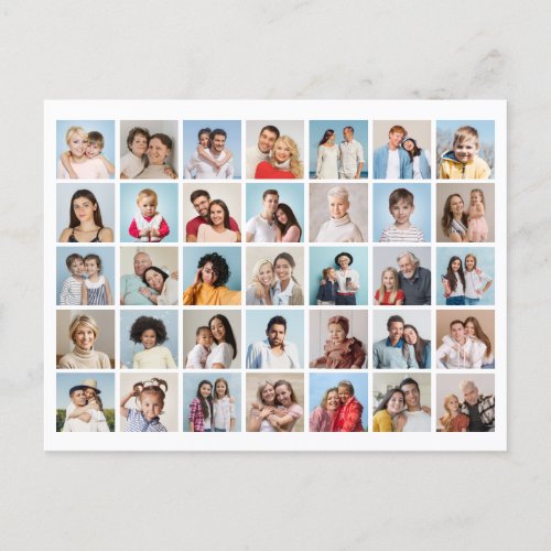 Create Your Own 35 Photo Collage Postcard