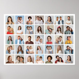 Create Your Own 35 Photo Collage Poster