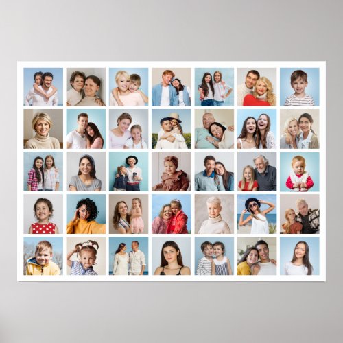 Create Your Own 35 Photo Collage Poster