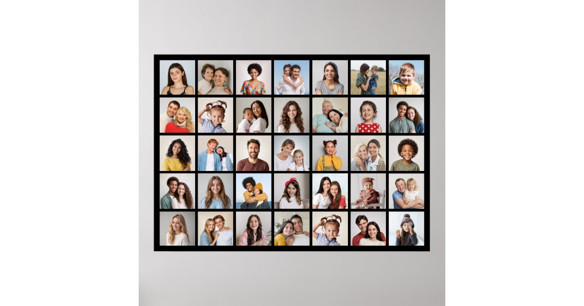 Create Your Own 35 Photo Collage Poster | Zazzle