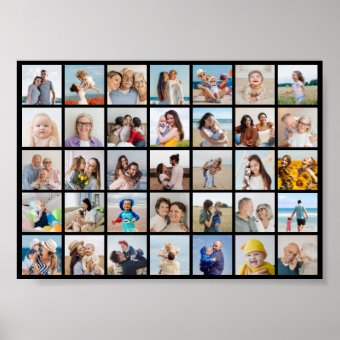 Create Your Own 35 Photo Collage Poster | Zazzle