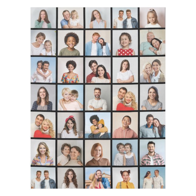 Create Your Own 35 Photo Collage Tablecloth (Front)