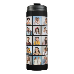 Create Your Own 35 Photo Collage Thermal Tumbler