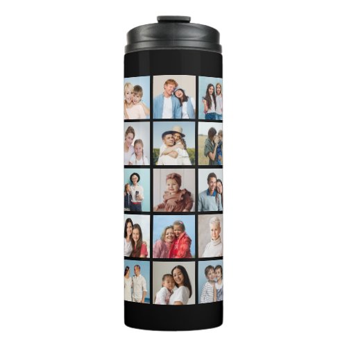 Create Your Own 35 Photo Collage Thermal Tumbler