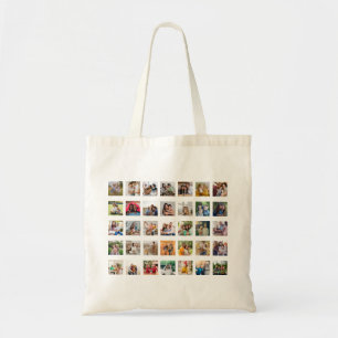 Create Your Own 35 Photo Collage Tote Bag