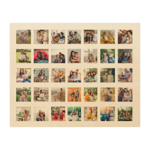 Create Your Own 35 Photo Collage Wood Wall Art