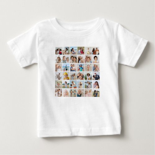 Create Your Own 36 Photo Collage Baby T_Shirt