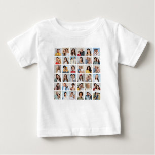 Create Your Own 36 Photo Collage Baby T-Shirt