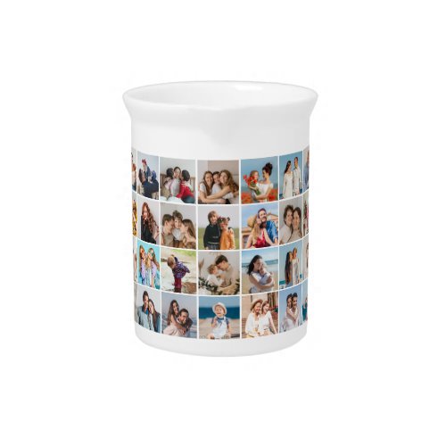 Create Your Own 36 Photo Collage Beverage Pitcher