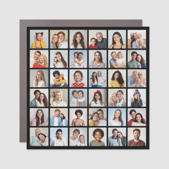 Create Your Own 36 Photo Collage Car Magnet (Front)