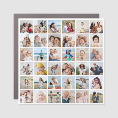 Create Your Own 36 Photo Collage Car Magnet