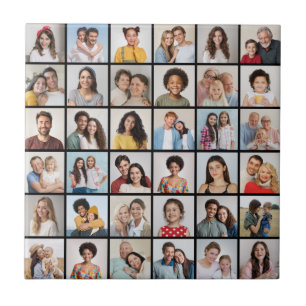 Create Your Own 36 Photo Collage Ceramic Tile