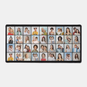 Create Your Own 36 Photo Collage Editable Color Desk Mat