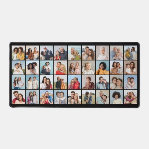 Create Your Own 36 Photo Collage Editable Color Desk Mat