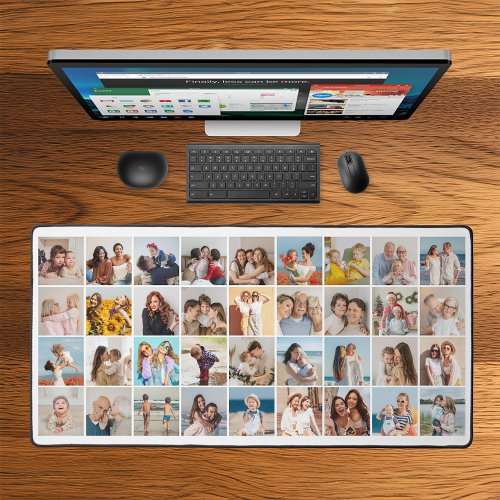 Create Your Own 36 Photo Collage Editable Color Desk Mat