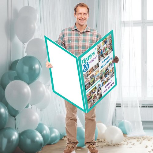 Create your Own 36 Photo Collage Giant Birthday Card